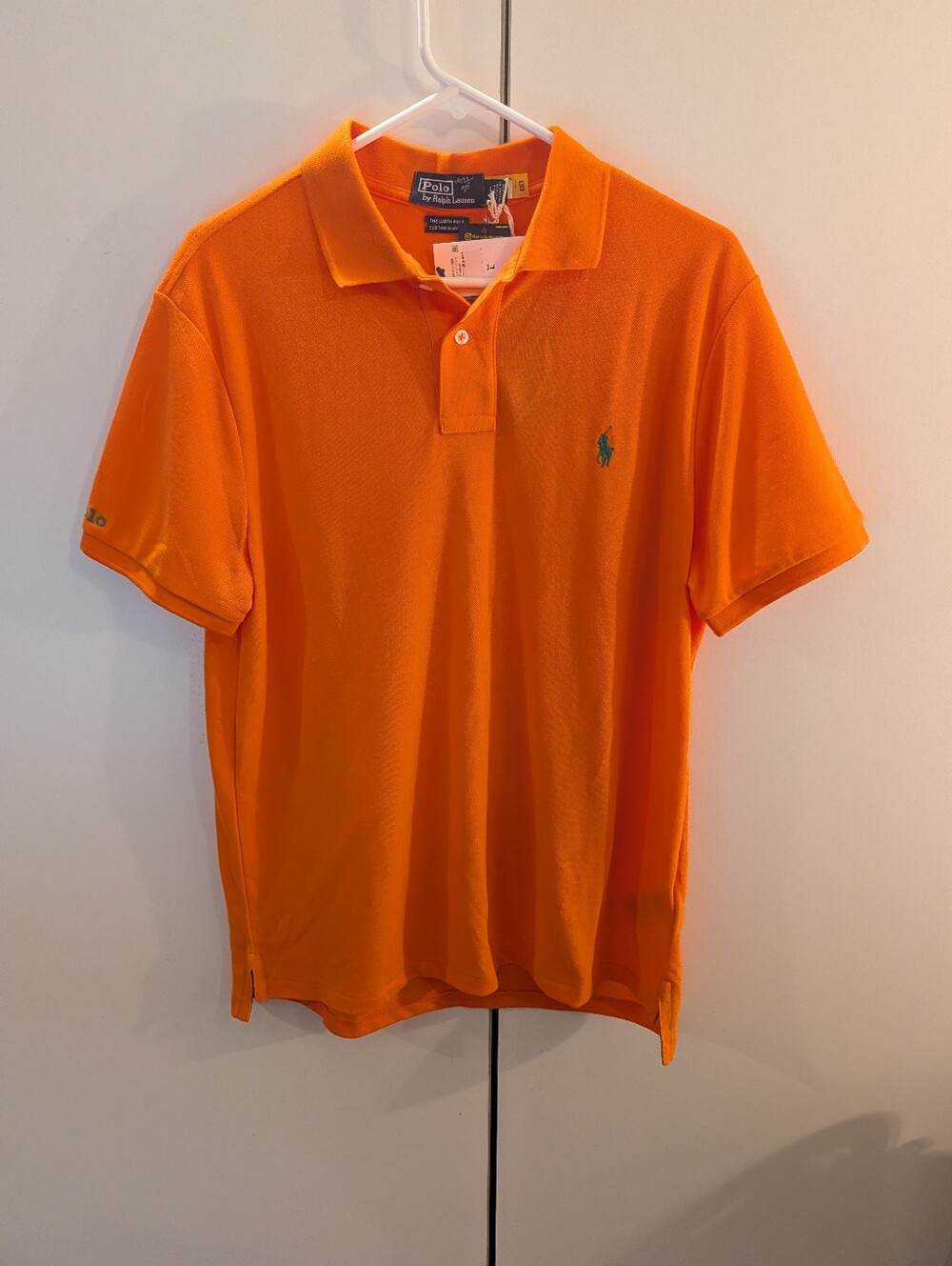 Polo by Ralph Lauren Mens L Bright Orange Short Sleeve Polo Earth Polo NWT